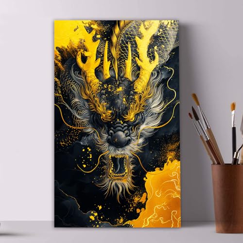 Tucocoo Malen nach Zahlen für Erwachsene und Anfänger, Acrylfarbe auf Leinwand, Motiv: Drache, digitales Ölgemälde für Zuhause, Wand, Wohnzimmer, Schlafzimmer, Dekoration, 30,5 x 50,8 cm (DIY-Rahmen) Tucocoo Malen nach Zahlen für Erwachsene und Anfänger, Acrylfarbe auf Leinwand, Motiv: Drache, digitales Ölgemälde für Zuhause, Wand, Wohnzimmer, Schlafzimmer, Dekoration, 30,5 x 50,8 cm (DIY-Rahmen) von Tucocoo