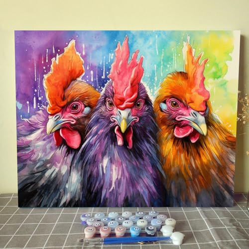 Tucocoo Malen nach Zahlen für Erwachsene und Anfänger, einfaches DIY-Ölgemälde-Set auf Leinwand mit Pinseln und Acryl-Pigment, lustiges Bauernhoftier-Bild für Heimdekoration, 40 x 50 cm Tucocoo Malen nach Zahlen für Erwachsene und Anfänger, einfaches DIY-Ölgemälde-Set auf Leinwand mit Pinseln und Acryl-Pigment, lustiges Bauernhoftier-Bild für Heimdekoration, 40 x 50 cm von Tucocoo