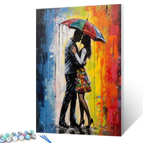 Tucocoo Malen nach Zahlen für Paarliebhaber, Regenschirm, mit Pinseln und Acrylpigmenten auf Leinwand, Gemälde für Erwachsene, Graffiti-Regenbogen-Straßenkunst-Bild für Heimdekoration, Geschenke Tucocoo Malen nach Zahlen für Paarliebhaber, Regenschirm, mit Pinseln und Acrylpigmenten auf Leinwand, Gemälde für Erwachsene, Graffiti-Regenbogen-Straßenkunst-Bild für Heimdekoration, Geschenke von Tucocoo