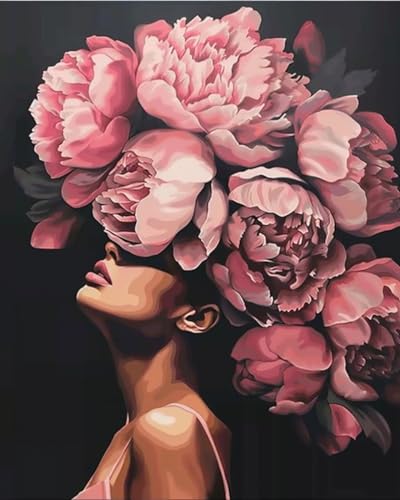 Tucocoo Modisches Malen nach Zahlen, rosa Blume, abstrakte Zeichnung, nordische Wanddekoration, Öl, Malen nach Zahlen, schöne Frauenkopf-Blume, Malen nach Zahlen, für Erwachsene, ohne Rahmen Tucocoo Modisches Malen nach Zahlen, rosa Blume, abstrakte Zeichnung, nordische Wanddekoration, Öl, Malen nach Zahlen, schöne Frauenkopf-Blume, Malen nach Zahlen, für Erwachsene, ohne Rahmen von Tucocoo