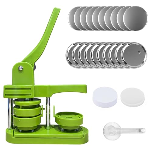 58 mm Knopfmacher, Pin-Maschine, DIY-Pressabzeichen mit 100 Knöpfen, Set und Kreisschneider für Charaktere, Kinder, DIY-Geschenk, Pin-Maker von Tudegy