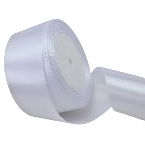 Geschenkband, 4 cm breit, elegantes Satinband, Hochzeitsband, Rolle, 22 m x 4 cm, Geschenkverpackung, Blumensträuße, Schleifen, Heimdekoration, Weiß Geschenkband, 4 cm breit, elegantes Satinband, Hochzeitsband, Rolle, 22 m x 4 cm, Geschenkverpackung, Blumensträuße, Schleifen, Heimdekoration, Weiß von Tuelaly