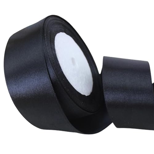Tuelaly Geschenkband, 4 cm breit, elegantes Satinband, Hochzeitsband, Rolle, 22 m x 4 cm, Geschenkverpackung, Blumensträuße, Schleifen, Heimdekoration, Schwarz Tuelaly Geschenkband, 4 cm breit, elegantes Satinband, Hochzeitsband, Rolle, 22 m x 4 cm, Geschenkverpackung, Blumensträuße, Schleifen, Heimdekoration, Schwarz von Tuelaly