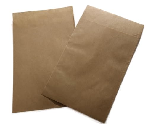 Papiertüten braun flach 6,5x9cm (600St.) von BLÜHKING® von Tütenversand