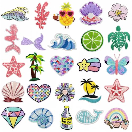 Aufnäher zum Aufbügeln, Motiv: kleine Meerjungfrau, hübsche Cartoon-Muschelperle, Meerjungfrauenschwanz, bestickt, Reparatur, Stickerei, Emblem-Applikation, DIY-Zubehör für Jacken, Kleidung, Hüte Aufnäher zum Aufbügeln, Motiv: kleine Meerjungfrau, hübsche Cartoon-Muschelperle, Meerjungfrauenschwanz, bestickt, Reparatur, Stickerei, Emblem-Applikation, DIY-Zubehör für Jacken, Kleidung, Hüte von Tufeifrank