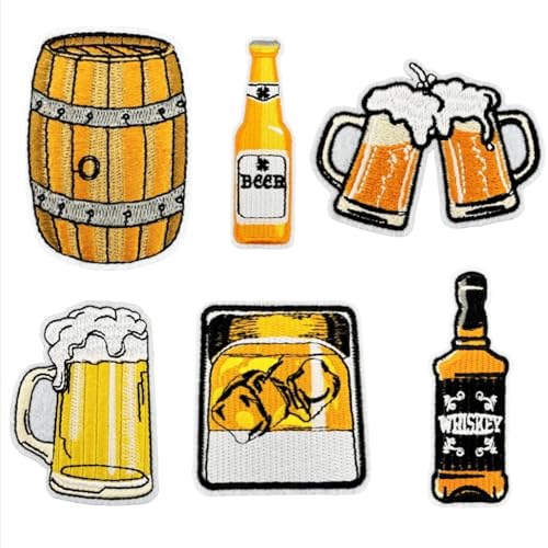 Aufnäher zum Aufbügeln, Oktoberfest, Deutsch, Bayerisch, München, Festival, Whiskey, Prost, Tasse, Glasflasche, Alkoholgetränke, zum Aufnähen oder Aufnähen, Reparatur, bestickte Applikation, Rucksäcke Aufnäher zum Aufbügeln, Oktoberfest, Deutsch, Bayerisch, München, Festival, Whiskey, Prost, Tasse, Glasflasche, Alkoholgetränke, zum Aufnähen oder Aufnähen, Reparatur, bestickte Applikation, Rucksäcke von Tufeifrank