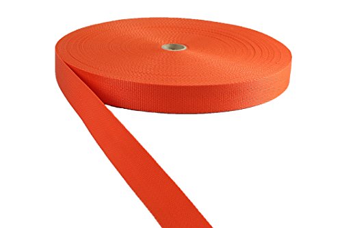 Gurtband Polypropylene Orange 30mm Breit - 50 meter von tukan-tex