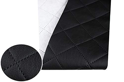 Kunstleder Gesteppt Möbel Textil Meterware Polster Stoff PU - Möbelstoff (Schwarz 8100) von Tukan-tex