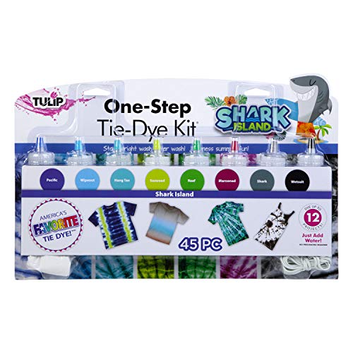 Tulip One-Step Tie-Dye Kit 40972 8 Vibrant Colors Shark island 45pcs, One size von Tulip
