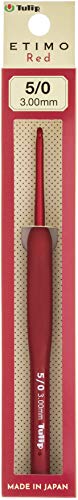 TULIP TED-050E CROCHET HOOK SIZE 5 Häkelhaken Größe 5, Rot/Ausflug, einfarbig (Getaway Solids) von TULIP