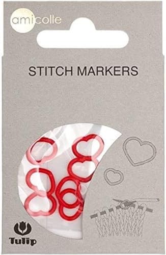 Tulip AC-008E Stitch Markers Heart XL, rot, 1 Stück, Red Tulip AC-008E Stitch Markers Heart XL, rot, 1 Stück, Red von Tulip