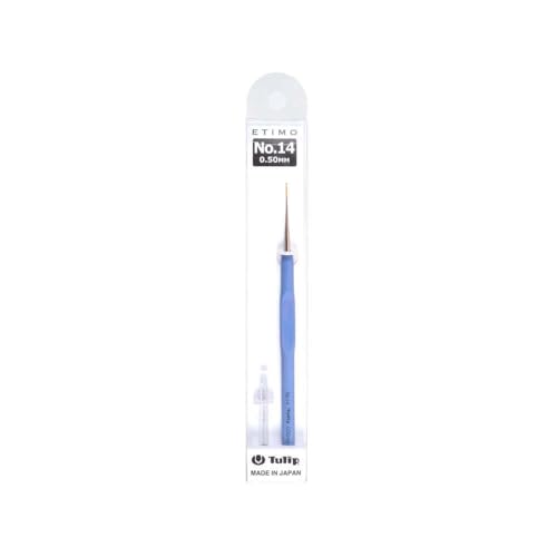 Tulip T13-14E Crochet Hook, Stahl, Blue, 40 von Tulip