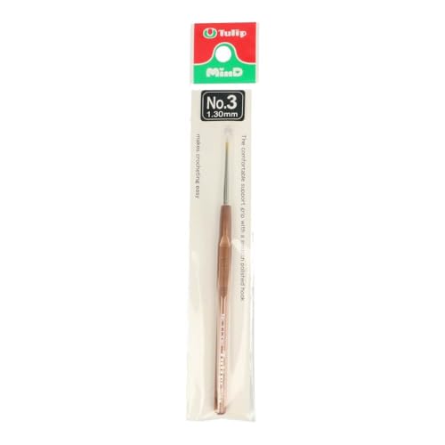 Tulip TA-1043E Crochet Hook, Brown, Silver, 3 von Tulip