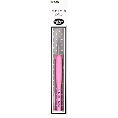 Tulip TEL-06E Crochet Hook, Legierter Stahl, Pink, c1 von Tulip