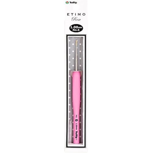 Tulip TEL-06E Crochet Hook, Stahl, Pink, c1 von Tulip