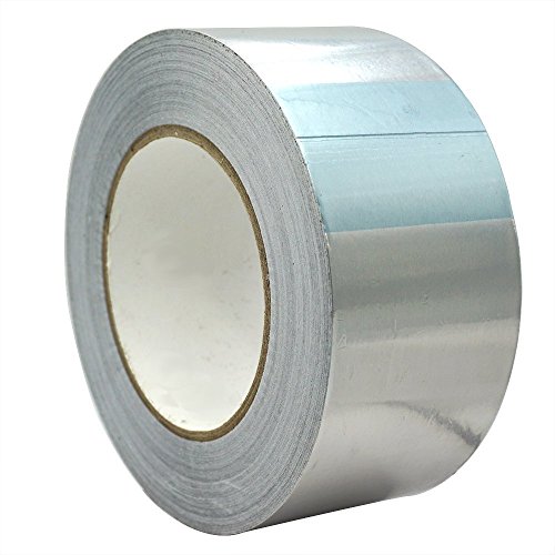 Tuloka 25m x 50mm Aluminiumband Aluminium Klebeband Aluminiumklebebänder selbstklebend, 1 Rolle in silber von Tuloka