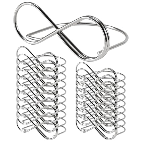 Tulov 20 Stück Tischkartenhalter Hochzeit, Metall, Unendlichkeit Symbol, Silber von Tulov