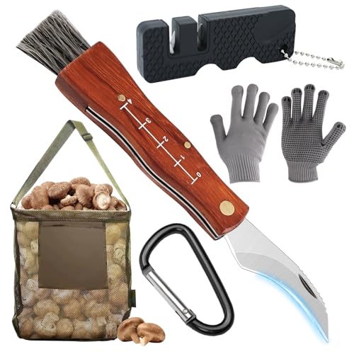 Tulov Pilzmesser mit Bürste,Handschuhe,Pilzsammelbeutel Messerschärfer und Karabiner,Pilzsammler Messer,Pilzsammeltasche,Messerschärfer,Klappmesser,Pilzmesser Set Geschenk für Pilzsammler Tulov Pilzmesser mit Bürste,Handschuhe,Pilzsammelbeutel Messerschärfer und Karabiner,Pilzsammler Messer,Pilzsammeltasche,Messerschärfer,Klappmesser,Pilzmesser Set Geschenk für Pilzsammler von Tulov