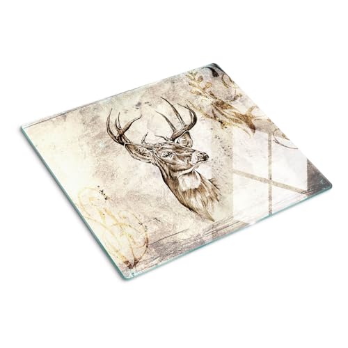 Schneidebretter Glas 60x52 cm Gehärtetes Glas Hitzebeständig Lebensmittelecht Antibakteriell für die Küche Dekorativ Rutschfest Silikonfüße Plastikfrei Dünn Glasplatte - Reh Schneidebretter Glas 60x52 cm Gehärtetes Glas Hitzebeständig Lebensmittelecht Antibakteriell für die Küche Dekorativ Rutschfest Silikonfüße Plastikfrei Dünn Glasplatte - Reh von Tulup