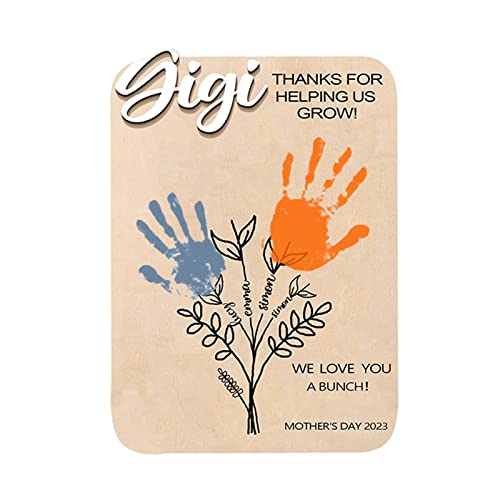 Handabdruck-Schild, bedruckbares Blumen-Handabdruck-Schild, wiederverwendbare Ornament-Vorlage für Andenken, Handabdruck, Geburtstag, Muttertag Handabdruck-Schild, bedruckbares Blumen-Handabdruck-Schild, wiederverwendbare Ornament-Vorlage für Andenken, Handabdruck, Geburtstag, Muttertag von Tumotsit