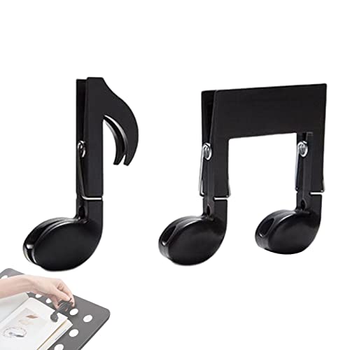 Notizclip,2 Stück/Set musikalische Büroklammer - Kleiderbügel Set Musik Lesezeichen Papierclips Musiknoten Bürobedarf für Schule von Tumotsit