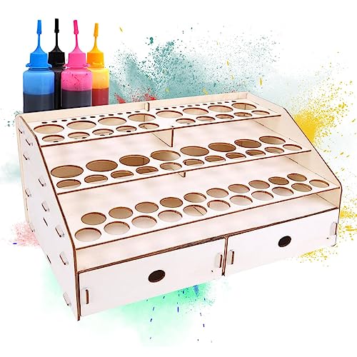 Tumotsit Farbaufbewahrungshalter, Farbpigment-Organizer, große Kapazität, Bastelfarbe, Aufbewahrung für Kinder, Farbständer für Aquarellfarben, Bastelfarben Tumotsit Farbaufbewahrungshalter, Farbpigment-Organizer, große Kapazität, Bastelfarbe, Aufbewahrung für Kinder, Farbständer für Aquarellfarben, Bastelfarben von Tumotsit