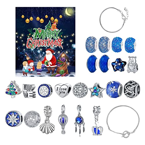 Tumotsit Kit zur Herstellung von Armbändern mit Charms, Adventskalender für Mädchen, Schmuck-Set zur Herstellung von Armbändern, Halskette und Armband, kreativ, zum Basteln Tumotsit Kit zur Herstellung von Armbändern mit Charms, Adventskalender für Mädchen, Schmuck-Set zur Herstellung von Armbändern, Halskette und Armband, kreativ, zum Basteln von Tumotsit
