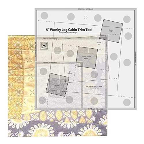 Tumotsit Quilt-Lineal – Kleidungsmuster-Lineal, Quilt-Vorlagen, Acryl, Blockhütte, Trimmwerkzeug zum Schneiden von Mustern, Nähzubehör von Tumotsit