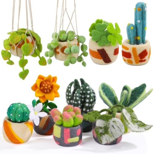 Tundi Nadelfilz-Set,10er-Pack,Nadelfilz-Starter-Set für Blumentöpfe, Filz-Sets für Anfänger und Erwachsene mit grundlegenden Filzwerkzeugen, Anleitungen für Heimwerkerarbeiten Tundi Nadelfilz-Set,10er-Pack,Nadelfilz-Starter-Set für Blumentöpfe, Filz-Sets für Anfänger und Erwachsene mit grundlegenden Filzwerkzeugen, Anleitungen für Heimwerkerarbeiten von Tundi
