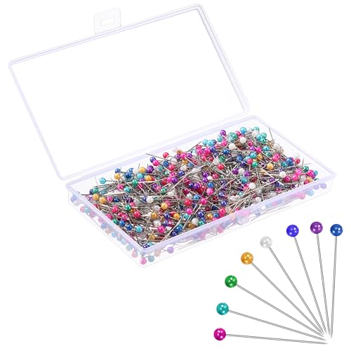 Stecknadeln mit Kopf, 38mm Bunte Glaskopfnadeln Edelstahl Stecknadeln Glaskopfstecknadeln für Basteln Nähen Säumen Craft, Jewelry Komponenten Dekoration 600 Stück Stecknadeln mit Kopf, 38mm Bunte Glaskopfnadeln Edelstahl Stecknadeln Glaskopfstecknadeln für Basteln Nähen Säumen Craft, Jewelry Komponenten Dekoration 600 Stück von Tunejoy