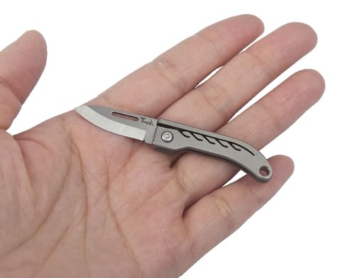 Tungyi Mini Klappmesser, EDC-Messer Small pack, 1,1 Zoll Edelstahlklinge, Titangriff, Ultra - kompakt und leicht Tungyi Mini Klappmesser, EDC-Messer Small pack, 1,1 Zoll Edelstahlklinge, Titangriff, Ultra - kompakt und leicht von Tungyi