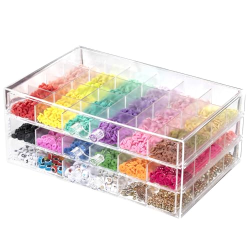 12200 Tonperlen, Armbandherstellungs-Set, 48 Farben, flache Tonperlen für Freundschaftsarmbänder mit Charms, Bastelgeschenk für Kinder ab 6 Jahren, Erwachsene 12200 Tonperlen, Armbandherstellungs-Set, 48 Farben, flache Tonperlen für Freundschaftsarmbänder mit Charms, Bastelgeschenk für Kinder ab 6 Jahren, Erwachsene von Tunnkit