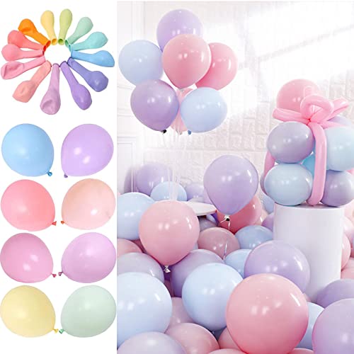 100 Stück Luftballons Pastell, Latex Farbige Ballons, Bunt Luftballons Pastell, Ballons Macaron, für Mädchen Geburtstag Hochzeit Baby Dusche Hochzeit Graduierung Party Dekorationen von Tuofang