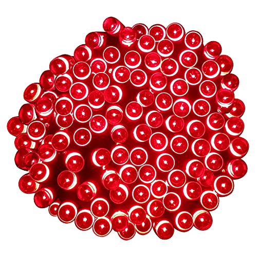 Tuokay, Innen Lichterkette mit Stecker, 23m 200 LED 8 Modi Wasserdicht Kette, Dekorative Girlande für Balkon Terrasse Hof Garten Weihnachtsbaum Party Fest Deko (Rot) von Tuokay