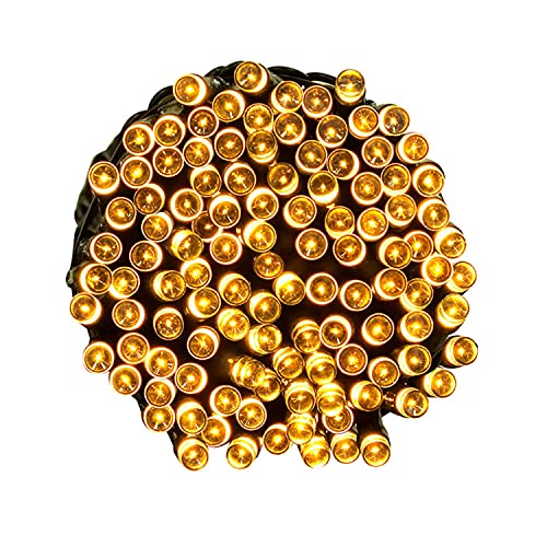 Tuokay, Innen Lichterkette mit Stecker, 23m 200 LED 8 Modi Wasserdicht Kette, Dekorative Girlande für Balkon Terrasse Hof Garten Weihnachtsbaum Party Fest Deko (Warmweiß) von Tuokay