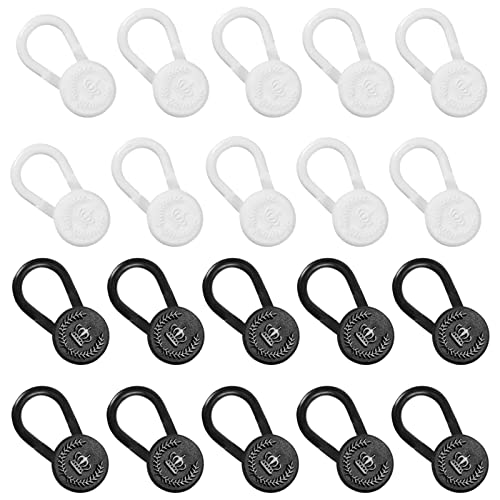 20 Stück Kragenverlängerungen, flexible Hosen-Taillenverlängerung, elastische Knopf-Halsverlängerung, Schnalle für Männer und Frauen Hemden 20 Stück Kragenverlängerungen, flexible Hosen-Taillenverlängerung, elastische Knopf-Halsverlängerung, Schnalle für Männer und Frauen Hemden von Tuokend