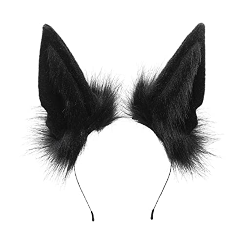 Tuokend Mädchen-Haarreif mit Wolfsohren, Plüsch, niedlicher Party-Kopfschmuck, Anime, Cosplay, Party-Zubehör Tuokend Mädchen-Haarreif mit Wolfsohren, Plüsch, niedlicher Party-Kopfschmuck, Anime, Cosplay, Party-Zubehör von Tuokend