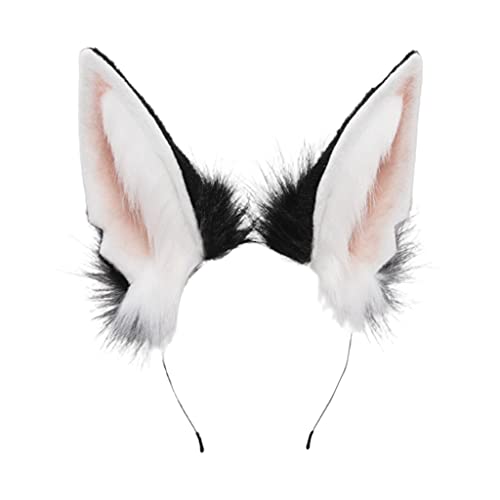 Tuokend Mädchen-Haarreif mit Wolfsohren, Plüsch, niedlicher Party-Kopfschmuck, Anime, Cosplay, Party-Zubehör Tuokend Mädchen-Haarreif mit Wolfsohren, Plüsch, niedlicher Party-Kopfschmuck, Anime, Cosplay, Party-Zubehör von Tuokend