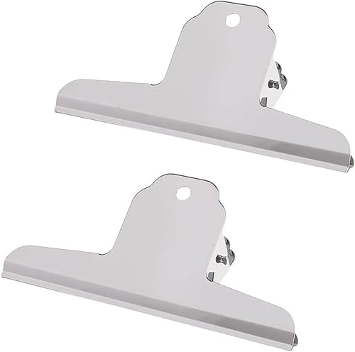 Extra große Clips, 2 Stück, Edelstahl, Jumbo-Ordner (16 cm) von Tuoservo