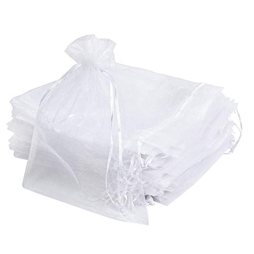 Tuoservo Organza-Seidensäckchen für Schmuck, Geschenk, Zucker, Münzen, Samen, Aufbewahrung, Hochzeit, Beutel, 10 x 15 cm, Weiß, 25 Stück Tuoservo Organza-Seidensäckchen für Schmuck, Geschenk, Zucker, Münzen, Samen, Aufbewahrung, Hochzeit, Beutel, 10 x 15 cm, Weiß, 25 Stück von Tuoservo