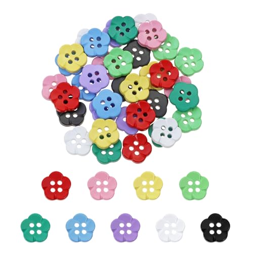 Tupalizy 45 Stück Blumenknöpfe, 1,1 cm, 4 Löcher, Kunststoff-Nähknöpfe, Ersatz für Bastelarbeiten, Hemden, Kleider, Hosen, Pullover, Strickjacken, Mäntel, Kleidung, Häkelarbeiten, DIY-Projekte Tupalizy 45 Stück Blumenknöpfe, 1,1 cm, 4 Löcher, Kunststoff-Nähknöpfe, Ersatz für Bastelarbeiten, Hemden, Kleider, Hosen, Pullover, Strickjacken, Mäntel, Kleidung, Häkelarbeiten, DIY-Projekte von Tupalizy