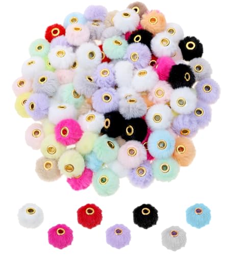 Tupalizy Flauschige Kunstfell-Pompons, weiche Fuzzy-Abstandshalter für Armbänder, Schmuckherstellung, Schlüsselanhänger, Stifte, Ohrringe, Girlande, Stirnband, Bastelprojekte, Geschenke, Zubehör Tupalizy Flauschige Kunstfell-Pompons, weiche Fuzzy-Abstandshalter für Armbänder, Schmuckherstellung, Schlüsselanhänger, Stifte, Ohrringe, Girlande, Stirnband, Bastelprojekte, Geschenke, Zubehör von Tupalizy