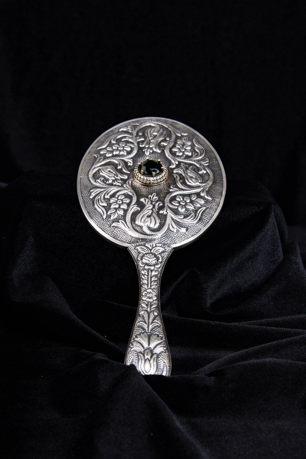 925 Ayar Doğal Taşlı Klasik Özel Yapım El Aynası 925 Ayar Doğal Taşlı Klasik Özel Yapım El Aynası von TuranSilver