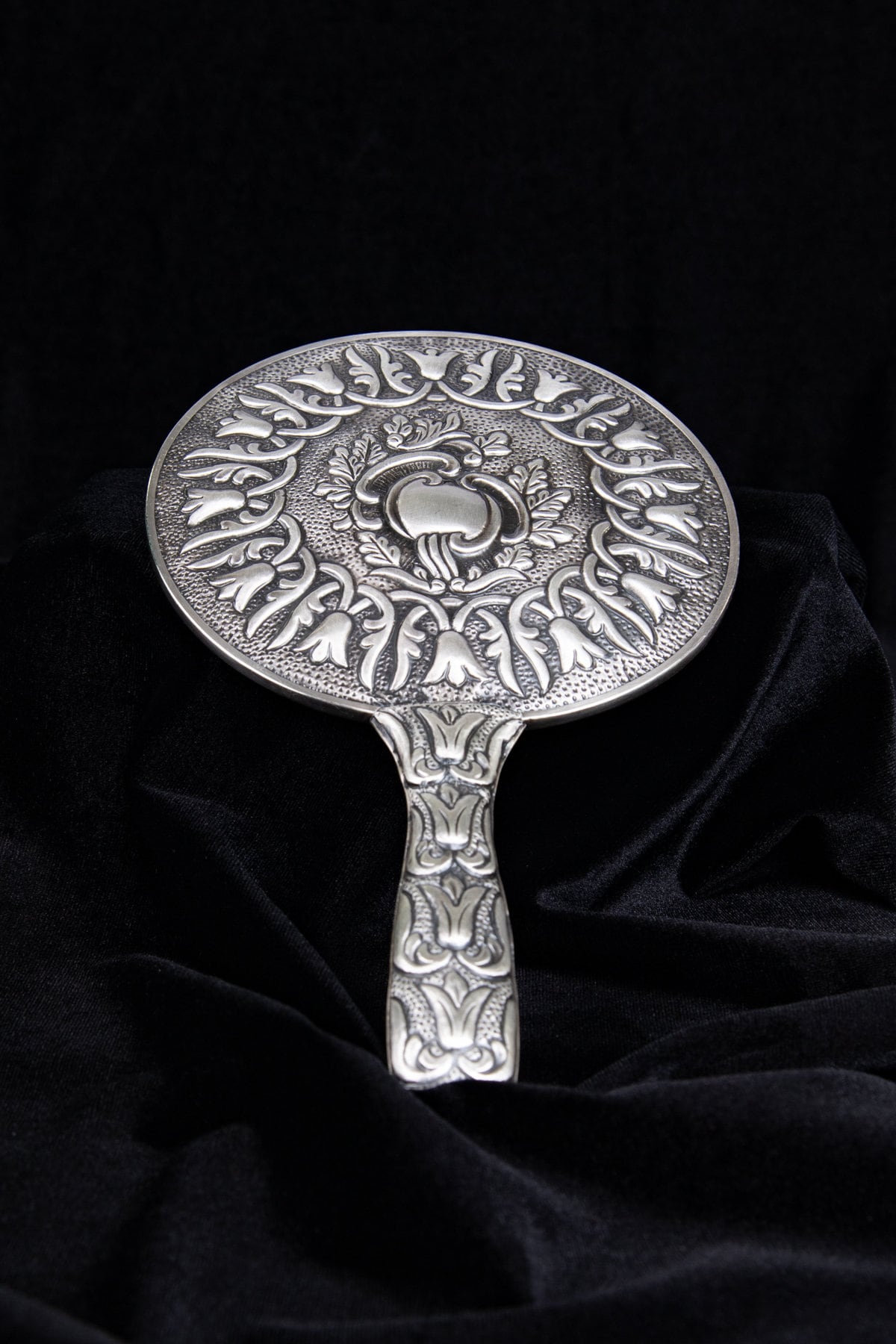 Gül Motifli Gümüş El Aynası von TuranSilver
