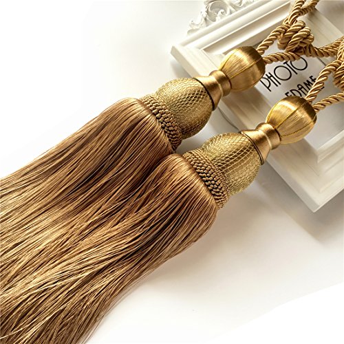 1 Paar Raffhalter mit Quaste, Hand stricken geflochten Draperie Raffhalter, Seil Kordel 1 Pair bronze 1 Paar Raffhalter mit Quaste, Hand stricken geflochten Draperie Raffhalter, Seil Kordel 1 Pair bronze von Turbokey