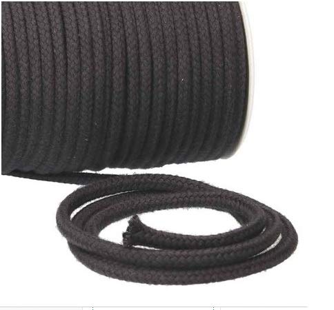 Turnbeutelliebe® Kordel 100% Baumwolle 8mm breit - für Turnbeutel, Taschen & Hosen - zum nähen - viele Farben und Längen - geflochten - Schnur - Seil - Bastelschnur - Band (Grau, 1) von Turnbeutelliebe