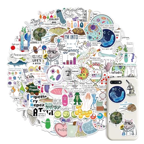 100 Stück Biologie Labor Aufkleber, Vinyl Cartoon Student Wissenschaftlich Aufkleber, Biochemie Aufkleber Geeignet für Laptop,Auto, Gepäck, Skateboard, Motorrad 100 Stück Biologie Labor Aufkleber, Vinyl Cartoon Student Wissenschaftlich Aufkleber, Biochemie Aufkleber Geeignet für Laptop,Auto, Gepäck, Skateboard, Motorrad von TuseRxln