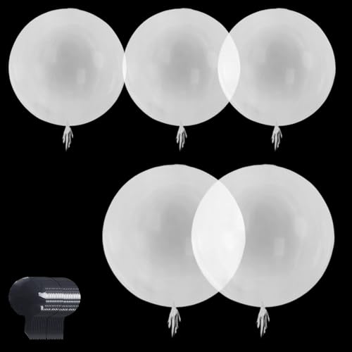 50,8 cm große, transparente Bobo-Ballons, 12 Stück, rund, transparent, gefüllte Bobo-Ballons, Füllballons für DIY, Babyparty, Hochzeit, Jahrestag, Festival, romantische Dekoration 50,8 cm große, transparente Bobo-Ballons, 12 Stück, rund, transparent, gefüllte Bobo-Ballons, Füllballons für DIY, Babyparty, Hochzeit, Jahrestag, Festival, romantische Dekoration von TuseRxln