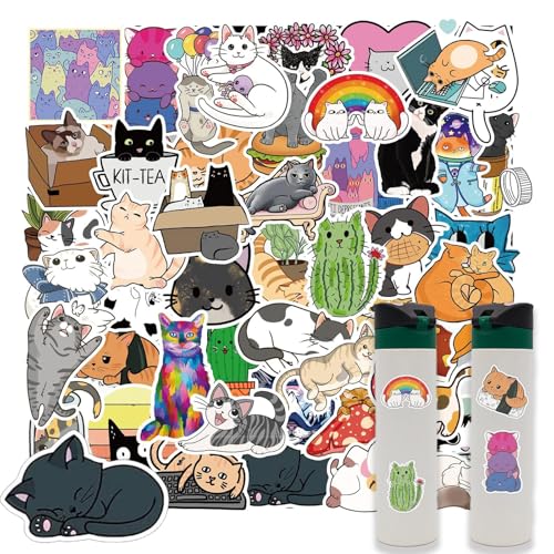 Niedliche Katzen Aufkleber Vinyl Aufkleber, 50 Stück Katzen-Aufkleber für Kinder, Kawaii Stickers, Wasserfeste Aufkleber, Cute Sticker für Scrapbooking, Laptop, Gepäck, Skateboard. Niedliche Katzen Aufkleber Vinyl Aufkleber, 50 Stück Katzen-Aufkleber für Kinder, Kawaii Stickers, Wasserfeste Aufkleber, Cute Sticker für Scrapbooking, Laptop, Gepäck, Skateboard. von TuseRxln