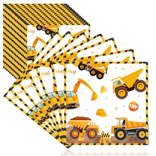 Servietten Bagger Servietten Geburtstag Kinder, 40 Stück Baustelle Servietten für Geburtstag, Bagger Servietten Kindergeburtstag Junge Mädchen, Einweg Papierservietten, 33x33cm, Quadratisch. Servietten Bagger Servietten Geburtstag Kinder, 40 Stück Baustelle Servietten für Geburtstag, Bagger Servietten Kindergeburtstag Junge Mädchen, Einweg Papierservietten, 33x33cm, Quadratisch. von TuseRxln